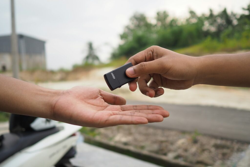 Handing over a key