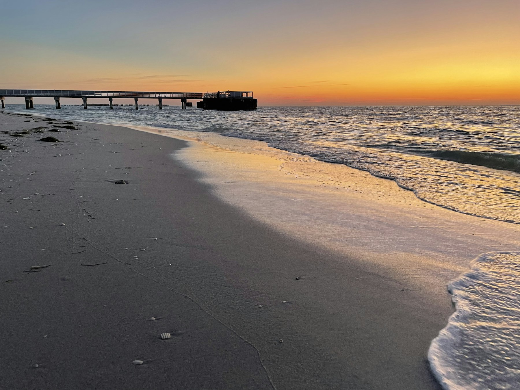 Fishing pier at sunrise